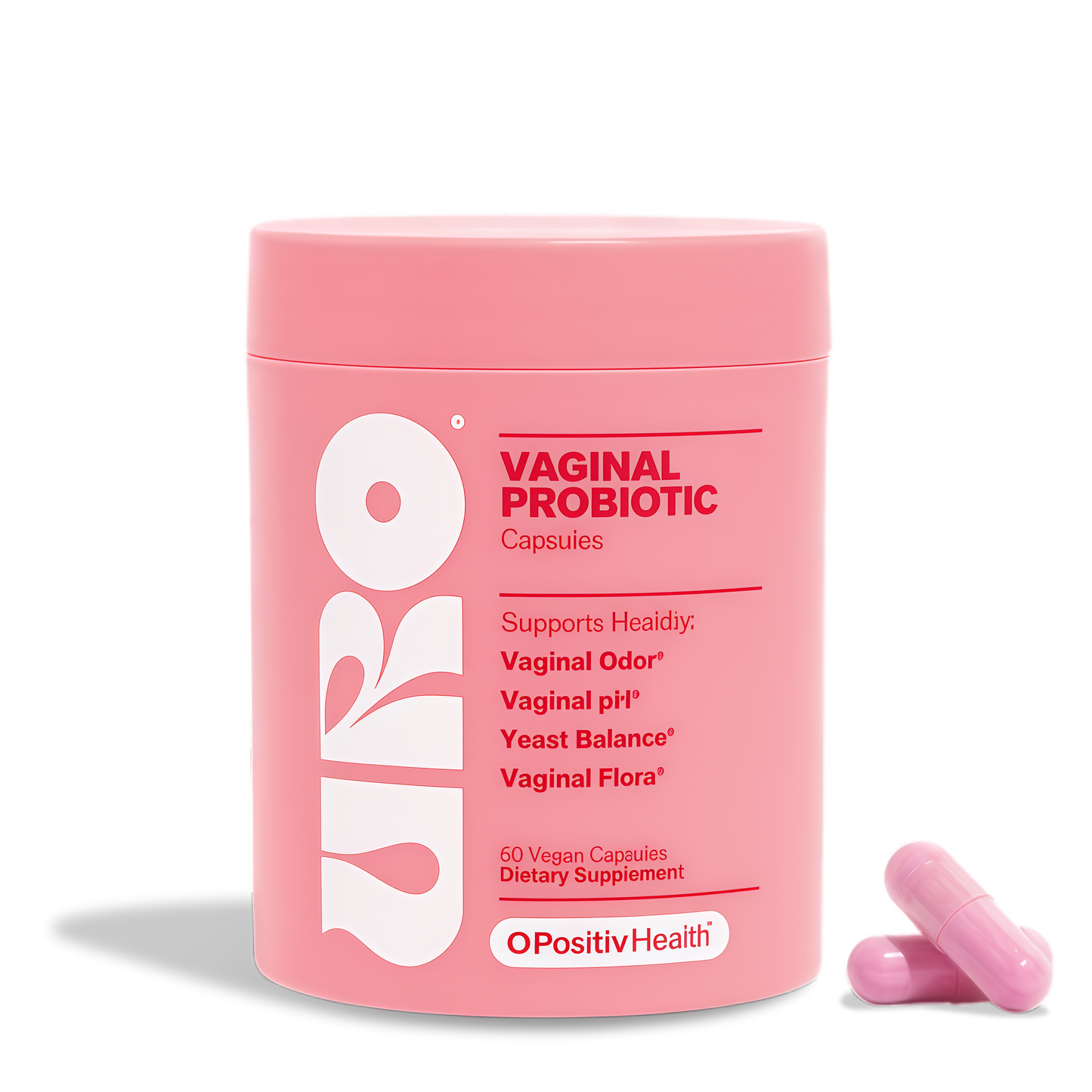 O Positiv URO Vaginal Probiotics for Women | pH Balance with Prebiotics & Lactobacillus Probiotic Blend | Vaginal Health Supplement | Promote Healthy Vaginal Odor & Vaginal Flora | 60 Count